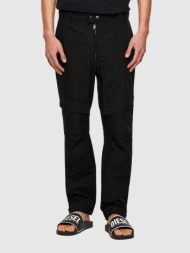 diesel side trousers black 73% polyester, 27% cotton