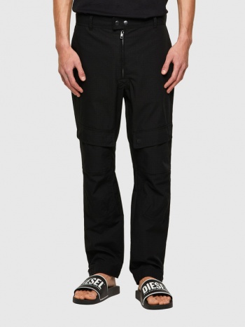 diesel side trousers black 73% polyester, 27% cotton σε προσφορά