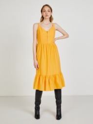 trendyol dresses yellow 65% cotton, 35% polyester