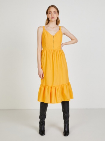 trendyol dresses yellow 65% cotton, 35% polyester σε προσφορά