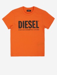 diesel kids t-shirt orange 100% cotton