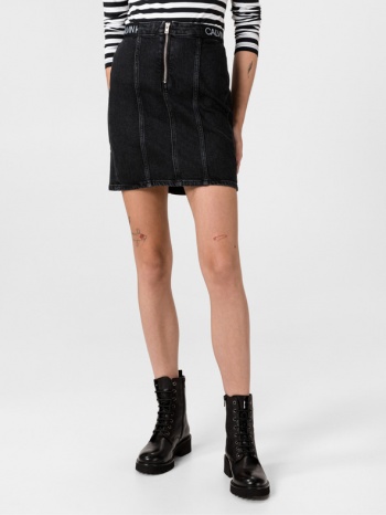 calvin klein jeans skirt black 99% cotton, 1% elastane σε προσφορά
