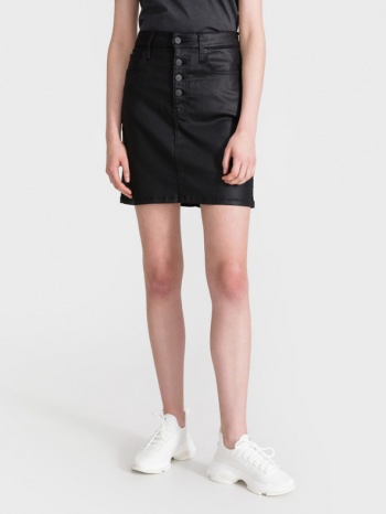 calvin klein jeans high rise mini skirt black 59% modal σε προσφορά