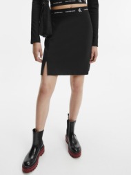 calvin klein jeans skirt black 77% recycled polyester, 19% viscose, 4% recycled elastane