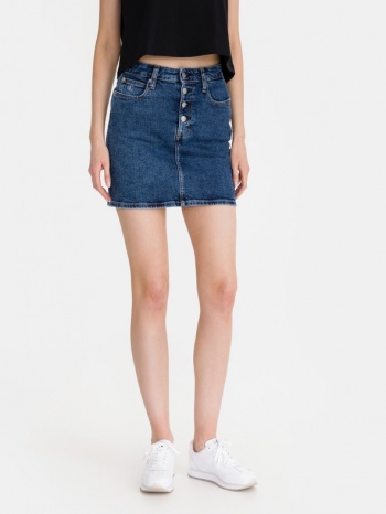 calvin klein jeans skirt blue 99% cotton, 1% elastane σε προσφορά