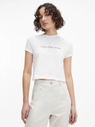 calvin klein jeans seasonal monogram baby t-shirt white 51% organic cotton, 49% cotton