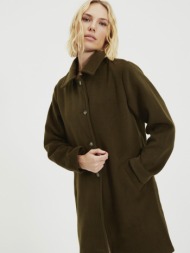 trendyol coat green 70% polyester, 30% wool