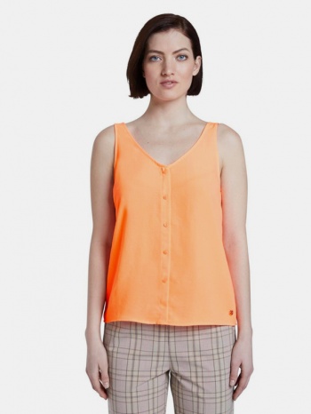 tom tailor denim blouse orange 100% polyester σε προσφορά