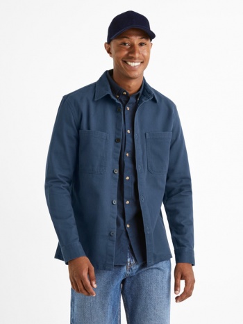 celio camone shirt blue 100% cotton σε προσφορά