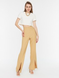 trendyol trousers brown 86 % polyester, 14 % elastane