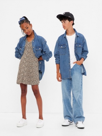 gap teen kids shirt blue 100% cotton σε προσφορά