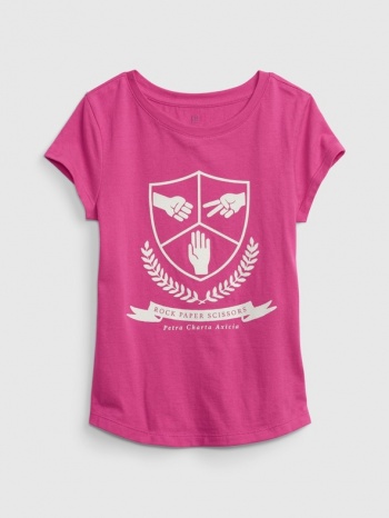 gap kids t-shirt pink 100 % organic cotton σε προσφορά