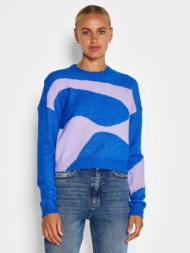noisy may swirl sweater blue 75% acrylic, 22% polyester, 3% elastane
