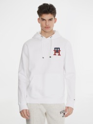 tommy hilfiger sweatshirt white 63% organic cotton, 37% recycled polyester