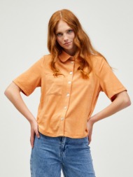 pieces teri shirt orange 78% organic cotton, 22% polyester