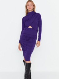 trendyol skirt violet 96% polyester, 4% elastane