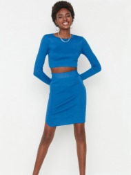 trendyol skirt blue 100% acrylic