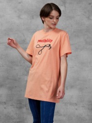 diesel t-shirt orange 60% cotton, 40% polyester