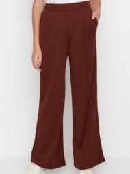 trendyol trousers brown 100% polyester