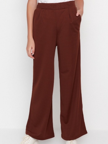 trendyol trousers brown 100% polyester σε προσφορά