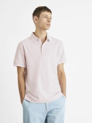 celio beline polo shirt pink 100% cotton