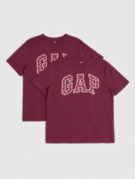 gap kids t-shirt 2 pcs red 100% cotton