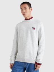 tommy jeans sweater grey 53% recycled acrylic, 24% acrylic, 19% polyester, 4% elastane