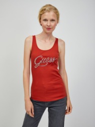 guess hegle top red 100% cotton