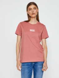 diesel sily t-shirt pink 100% cotton