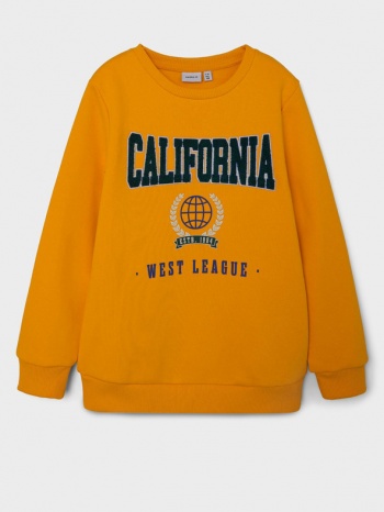 name it lauge kids sweatshirt orange 60% cotton, 40% σε προσφορά