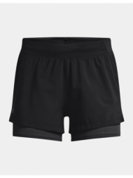 under armour ua iso-chill run 2n1 shorts black 100% polyester