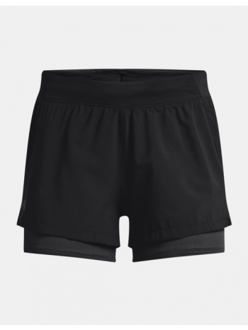 under armour ua iso-chill run 2n1 shorts black 100% σε προσφορά