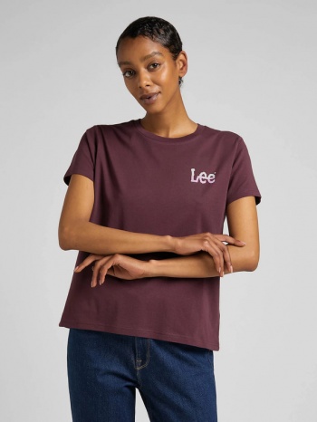 lee t-shirt red 100 % organic cotton σε προσφορά