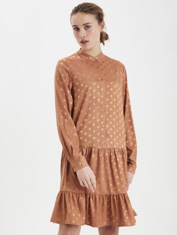 ichi ixstripy dr dresses brown polyester, elastane σε προσφορά