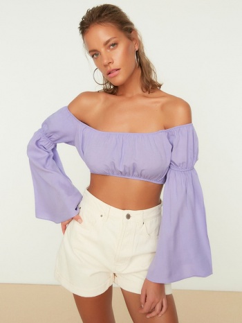 trendyol blouse violet 100% viscose σε προσφορά