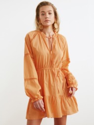 trendyol dresses orange 100% cotton