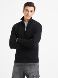 celio velim sweater black 100% cotton