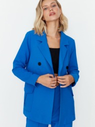 trendyol jacket blue 92% polyester, 8% elastane