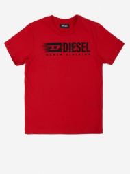 diesel kids t-shirt red 100% cotton