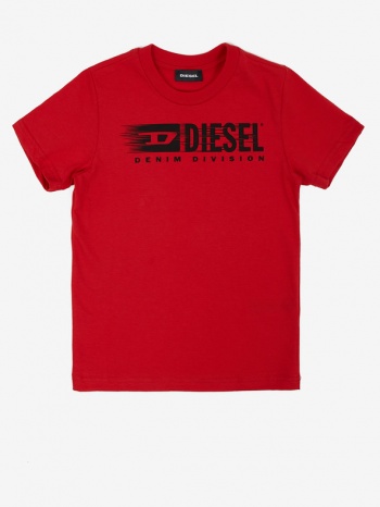 diesel kids t-shirt red 100% cotton σε προσφορά