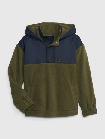 gap kids sweatshirt green 75% polyester, 25% recycled σε προσφορά