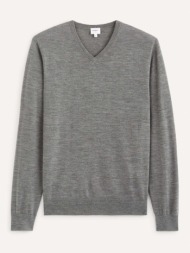 celio semeriv sweater grey 100% wool