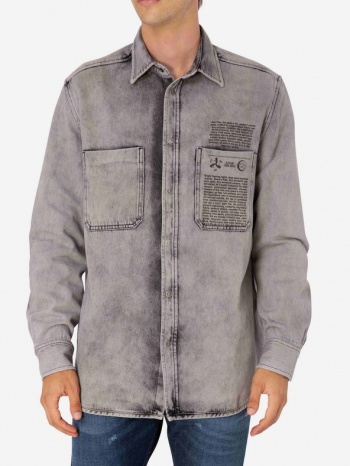 diesel d-milov shirt grey 100% cotton σε προσφορά