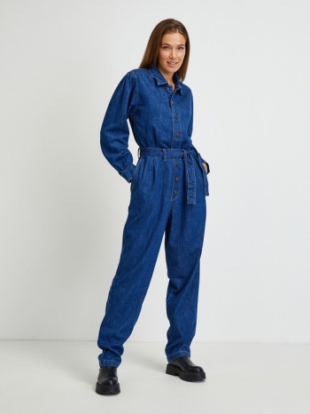 lee pleated overall blue 100% cotton σε προσφορά
