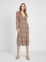 pieces carly dresses brown 100% viscosis lenzing™ ecovero™