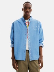 desigual gabriel shirt blue 100% cotton