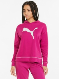puma modern sports hoodie sweatshirt pink 56% cotton, 44% recycled polyester