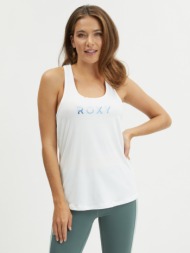 roxy rock non stop top white 91% recycled polyester, 9% elastane