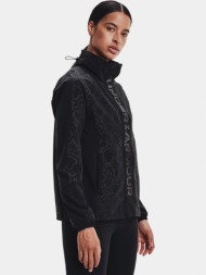 under armour ua rush woven print fz sweatshirt black 87% polyester, 13% elastane