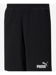 puma essentials kids shorts black 68% cotton, 32% recycled polyester